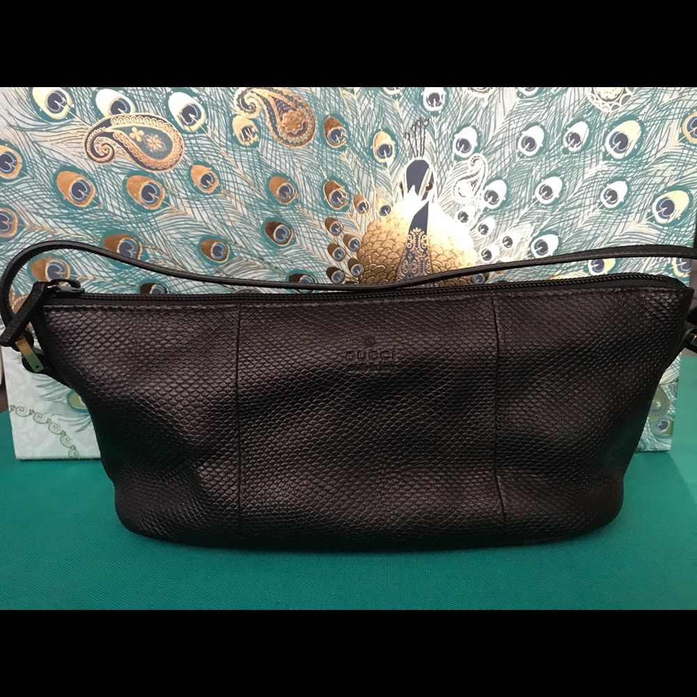Gucci Black Textured Leather Mini Shoulder Bag